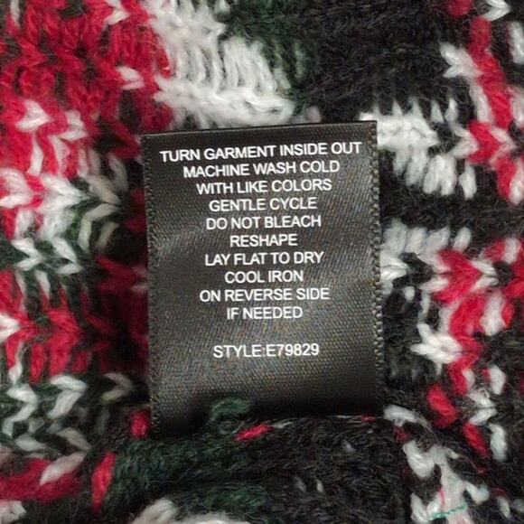 Blizzard Bay Red Ugly Christmas Sumo Santa Sushi Crew Neck Sweater Size XL - Picture 6 of 7